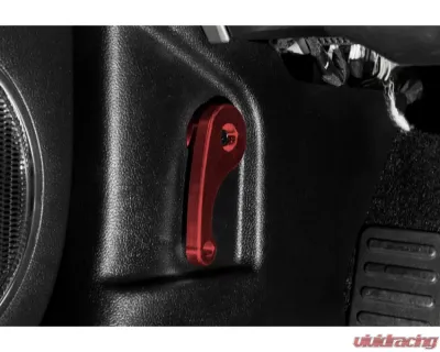 Steeda Billet Aluminum Interior Hood Latch Release Lever - Red Ford Mustang | Fusion | Focus 2012-2022 - 555-1248-R
