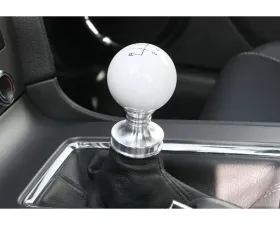 Steeda White Cue Ball Shift Knob & Billet Collar Ford Mustang 2011-2014