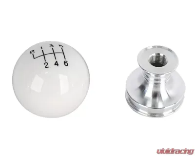 Steeda White Cue Ball Shift Knob & Billet Collar Ford Mustang 2011-2014 - 555-1251