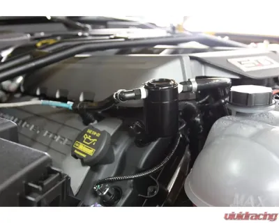 Steeda Black Billet Oil Separator Ford Mustang GT 2015-2022 - 555-3716