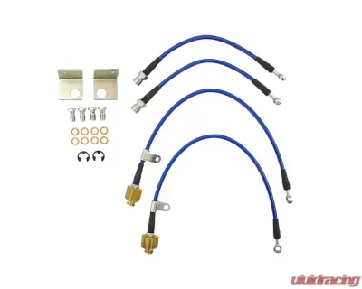 Steeda Stainless Braided Hose Front|Rear Brake Lines Ford Mustang 2015-2022 - 555-6027