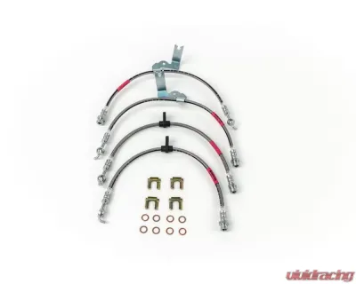 Steeda Stainless Braided Full Front|Rear Brake Hose Kit Ford Fusion 2013-2019 - 555-6028