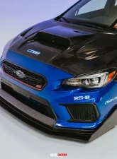 Seibon CW-Style Carbon Fiber Front Lip Spoiler Subaru WRX 2018-2021                                     - FL18SBIMP-CW - Image 7