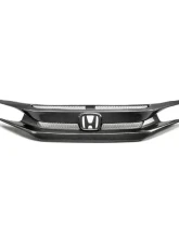 Seibon OEM-Style Carbon Fiber Front Grille Honda Civic 2016-2021                                     - FG16HDCV4D - Image 2