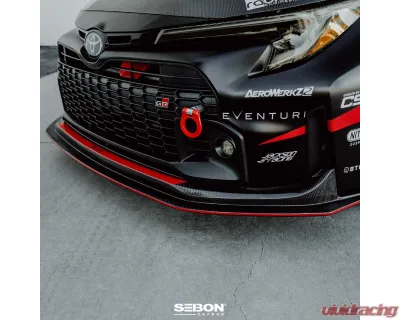 Seibon MB-Style Carbon Fiber Front Lip Spoiler Toyota GR Corolla 2023-2024 - FL23TYGRCOR-MB