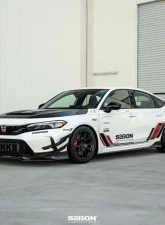Seibon Carbon Fiber Front Bumper Canards Honda Civic Type-R Base 2023-2025                                     - FBC23HDCVR - Image 9