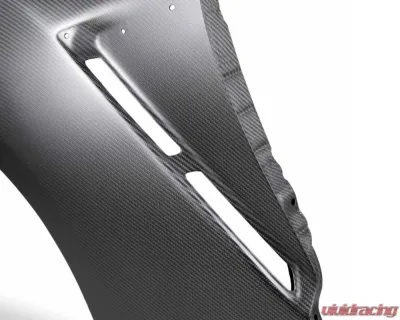 Seibon OEM-Style Dry Carbon Fiber Front Fenders Nissan GT-R 2009-2024 - FF0910NSGTR-OE-DRY
