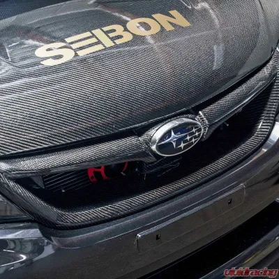 Seibon STI-Style Carbon Fiber Front Grille Subaru Impreza WRX 2011-2014 - FG0809SBIMP4D-STI