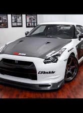 Seibon VS-Style Carbon Fiber Front Lip Spoiler Nissan GT-R 2009-2011                                     - FL0910NSGTR-VS - Image 6
