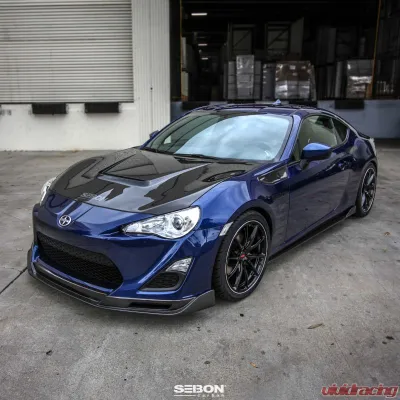 Seibon KC-Style Carbon Fiber Front Lip Spoiler Scion FRS 2013-2016 - FL1213SCNFRS-KC