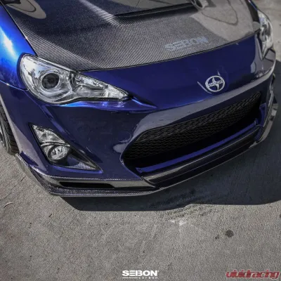 Seibon KC-Style Carbon Fiber Front Lip Spoiler Scion FRS 2013-2016 - FL1213SCNFRS-KC