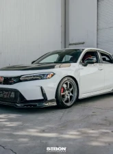 Seibon MB-Style Carbon Fiber Front Lip Spoiler Honda Civic Type-R Base 2023-2025                                     - FL23HDCVR-MB - Image 6