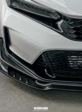 Seibon MB-Style Carbon Fiber Front Lip Spoiler Honda Civic Type-R Base 2023-2025                                     - FL23HDCVR-MB - Image 8