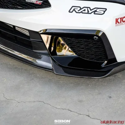 Seibon MB-Style Carbon Fiber Front Lip Spoiler Acura Integra Type S 2024-2025 - FL24ACINS-MB