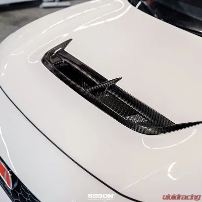 Seibon CW-Style Carbon Fiber Hood Vent Honda Civic Type-R Base 2023-2025 - HDS23HDCVR-CW