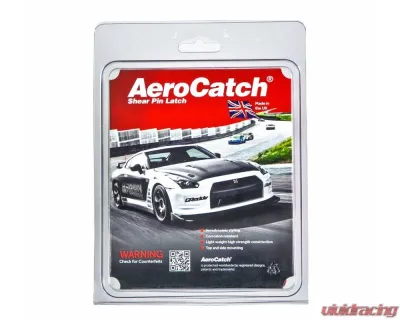 Seibon Black Edition AeroCatch Plus Flush Hood Latch and Pin Kit - No Lock - HOODPINS-120-7000