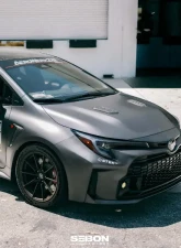Seibon Dry Carbon Fiber Hood Vents Toyota GR Corolla 2023-2025                                     - HV23TYGRCOR - Image 7