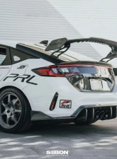 Seibon MB-Style Carbon Fiber Rear Diffuser Honda Civic Type-R Base 2023-2025                                     - RD23HDCVR-MB - Image 11