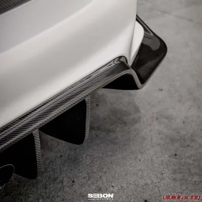 Seibon MB-Style Carbon Fiber Rear Diffuser Honda Civic Type-R Base 2023-2025 - RD23HDCVR-MB
