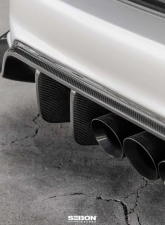 Seibon MB-Style Carbon Fiber Rear Diffuser Honda Civic Type-R Base 2023-2025                                     - RD23HDCVR-MB - Image 9