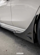 Seibon MB-Style Carbon Fiber Rear Side Skirt Extensions Honda Civic Type-R Base 2023-2025                                     - SX23HDCVR-MB-R - Image 5