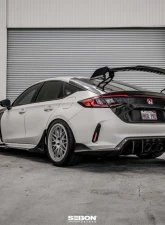 Seibon MB-Style Carbon Fiber Rear Side Skirt Extensions Honda Civic Type-R Base 2023-2025                                     - SX23HDCVR-MB-R - Image 8