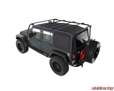Smittybilt SRC Black Roof Rack Jeep Wrangler JK 4-Door 2007-2018 - 76717-01