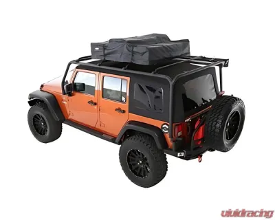 Smittybilt SRC Black Roof Rack Jeep Wrangler JK 4-Door 2007-2018 - 76717-01