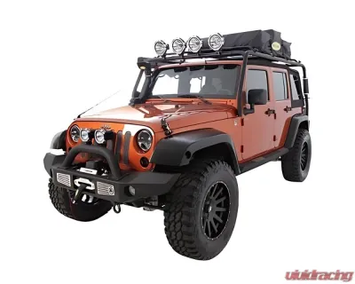 Smittybilt SRC Black Roof Rack Jeep Wrangler JK 4-Door 2007-2018 - 76717-01