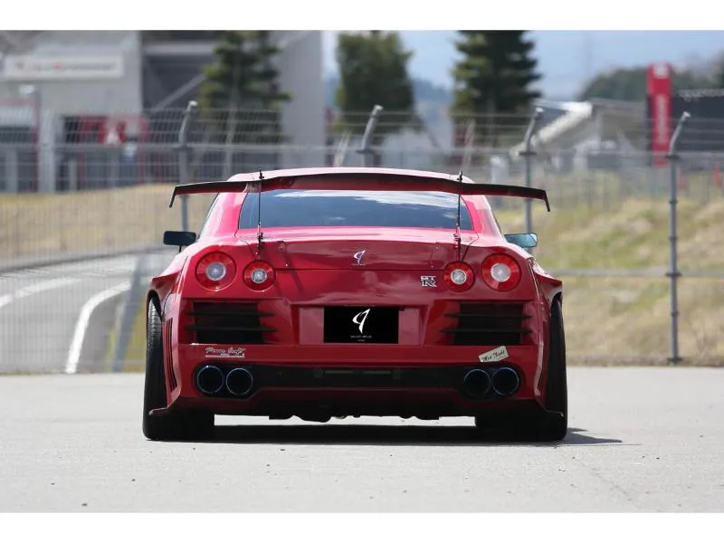 Abflug FRP Swan Neck Rear Wing, Hi Mount, H=370mm Nissan GT-R 2007+ - ABF-20141410006
