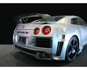 Abflug CFRP Right & Left Fins Set for Rear Bumper Nissan GT-R 2007+