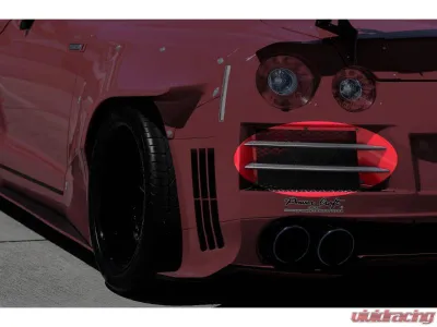 Abflug CFRP Right & Left Fins Set for Rear Bumper Nissan GT-R 2007+ - ABF-201418H0001