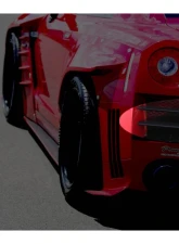 Abflug FRP Rear Bumper w/Bumper Fins Right|Left Nissan GT-R 2007+                                     - ABF-RBF-FRCF-R35 - Image 2