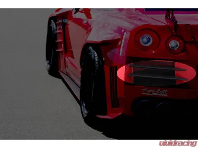 Abflug FRP Rear Bumper w/Bumper Fins Right|Left Nissan GT-R 2007+ - ABF-RBF-FRCF-R35