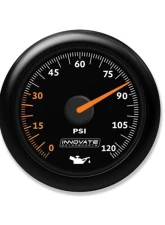 Innovate Motorsports MTX-A Analog Oil Pressure Gauge 0-120 PSI - Black Dial                                     - 38590 - Image 2