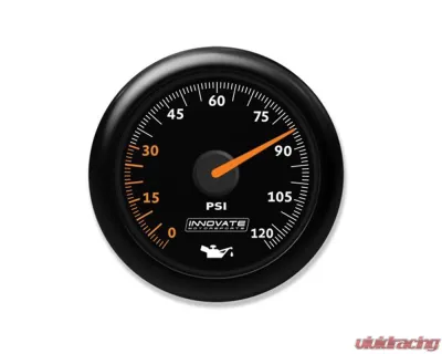 Innovate Motorsports MTX-A Analog Oil Pressure Gauge 0-120 PSI - Black Dial - 38590