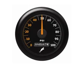 Innovate Motorsports MTX-A Analog Fuel Pressure 0-100 PSI Gauge Kit - Black Dial