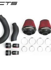 CTS Turbo Dual 3" Intake Kit w/ 6" Velocity Stack Audi C7 S6 | S7 | RS7 4.0T 2012-2018                                     - CTS-IT-938 - Image 4