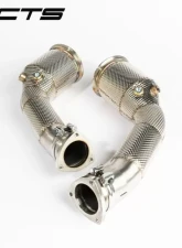 CTS Turbo High-Flow Cat Downpipe Audi RS6 | RS7 2020-2025                                     - CTS-EXH-DP-0049-CAT - Image 2