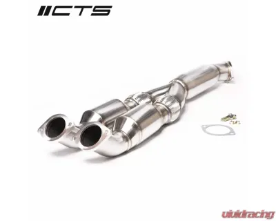 CTS Turbo High-Flow Cat Resonated Y-Pipe/Midpipe Nissan GT-R 2009-2020 - CTS-EXH-TP-0015-CAT