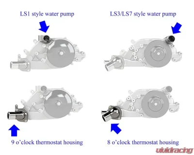 HPS Blue Silicone Coolant Hose Kit Nissan 240SX S13 | S14 | S15 LS Swap (LS3/LS7 water pump, SR radiator) 1989-1998 - 57-2060-BLUE