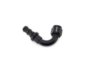 HPS Performance Black Aluminum 120 Degree Angle Push-on Hose End to -12 AN Female