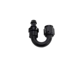 HPS Performance Black Aluminum 180 Degree Angle Push-on Hose End to -4 AN Female