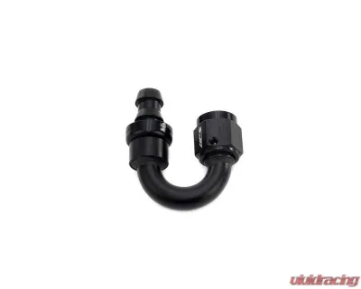 HPS Performance Black Aluminum 180 Degree Angle Push-on Hose End to -4 AN Female - 150-1804