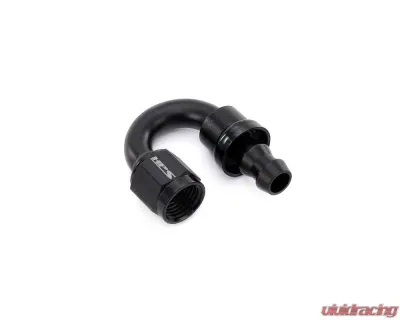 HPS Performance Black Aluminum 180 Degree Angle Push-on Hose End to -4 AN Female - 150-1804