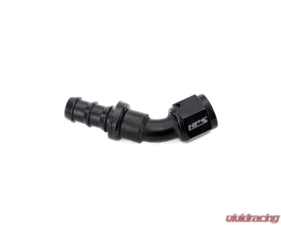 HPS Performance Black Aluminum 45 Degree Angle Push-on Hose End to -10 AN Female - 150-4510
