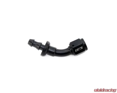 HPS Performance Black Aluminum 45 Degree Angle Push-on Hose End to -4 AN Female - 150-4504