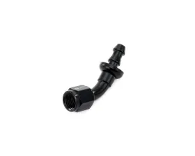 HPS Performance Black Aluminum 45 Degree Angle Push-on Hose End to -4 AN Female
