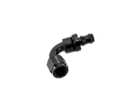 HPS Performance Black Aluminum 90 Degree Angle Push-on Hose End to -6 AN Female