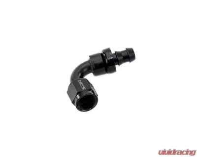 HPS Performance Black Aluminum 90 Degree Angle Push-on Hose End to -6 AN Female - 150-9006